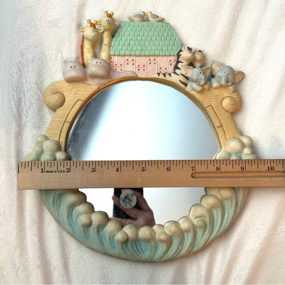 Russ Vintage Noah’s Ark Baby Nursery Mirror Room Decor Animals 80s 90s Wall Art